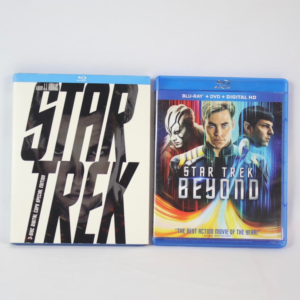 Star Trek & Star Trek Beyond Blu-Ray DVD Movie Bundle